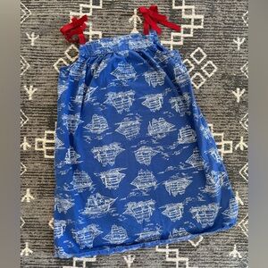 Hanna Andersson girls nautical boat dress size 6/7 Summer Fourth of July